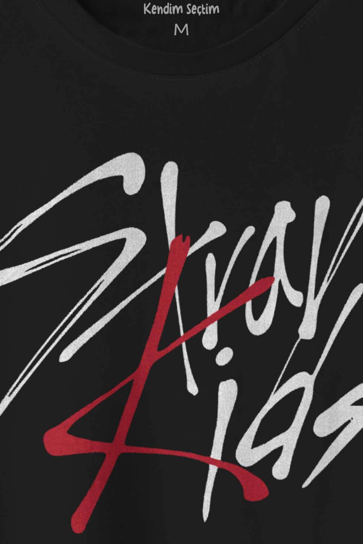 Stray Kids Kore K-Pop Baskılı Tişört Unisex T-shirt (1)