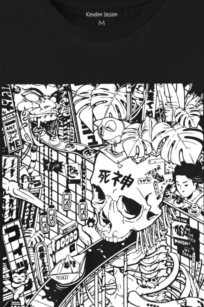 Street Drawing Urban Culture Sokak Baskılı Tişört Unisex T-Shirt - 2