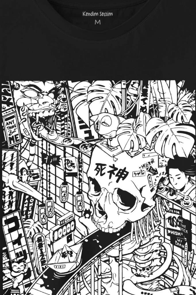 Street Drawing Urban Culture Sokak Baskılı Tişört Unisex T-Shirt - 2