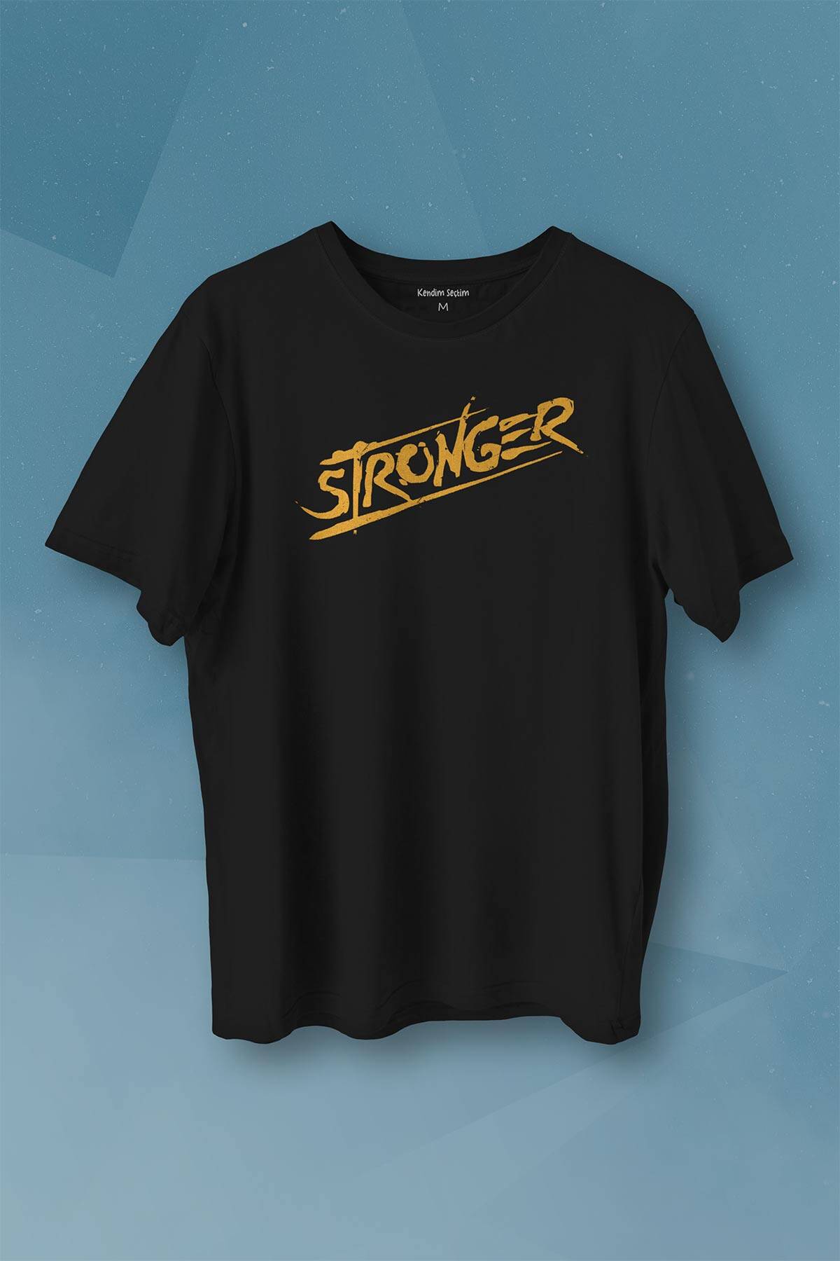 Stronger Daha Güçlü Sporcu Gym Fitness Spor Baskılı Tişört Unisex T-shirt - 1