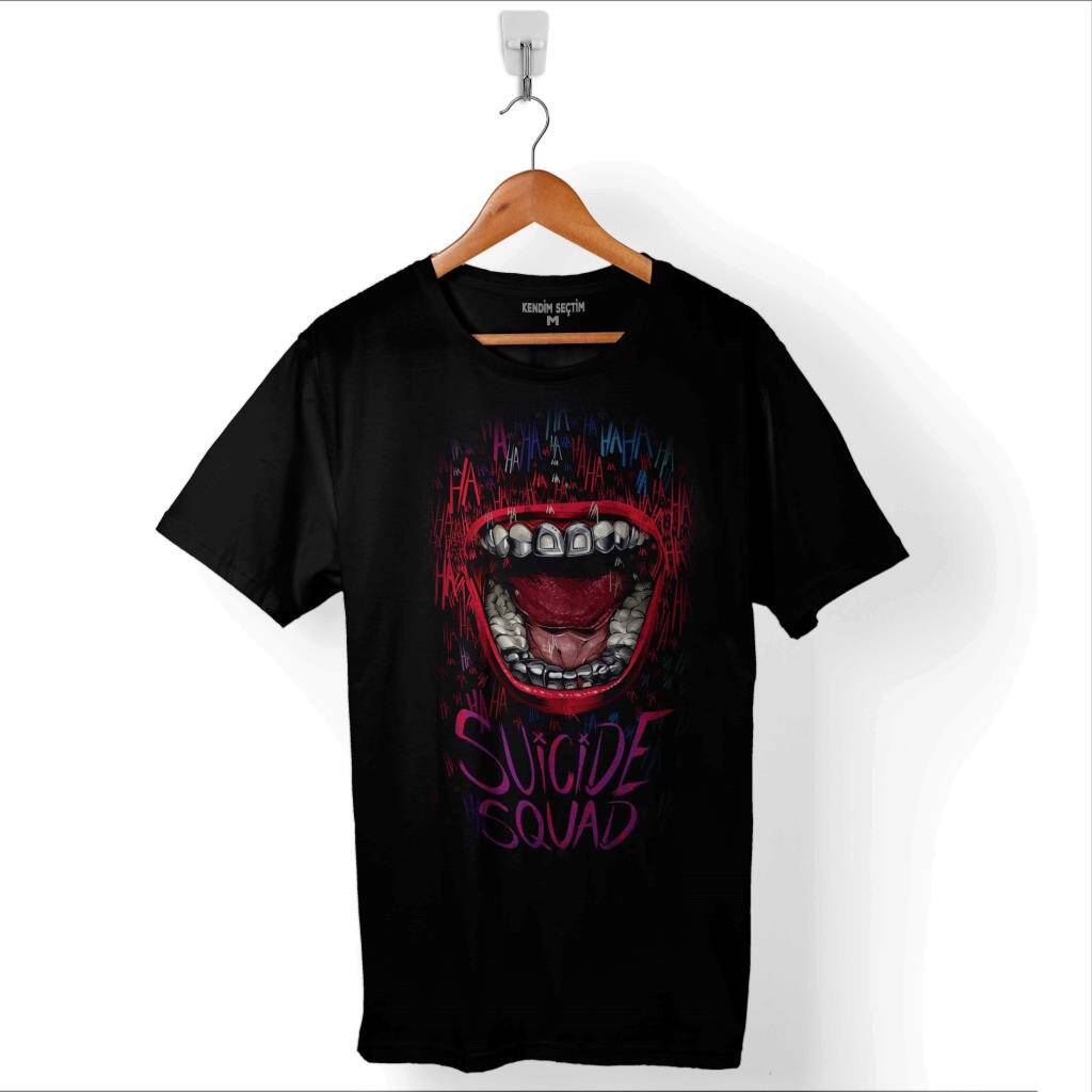 Suıcide Squad Batman Joker Gerçek Kötüler Baskılı Tişört Unisex T-Shirt - 1