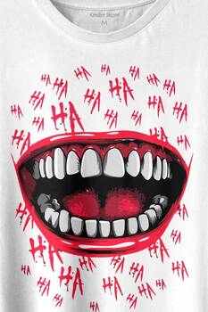 Suicide Squad Ha Ha Ha Kahkaha Gülücük Gülme Baskılı Tişört Unisex T-shirt - 2