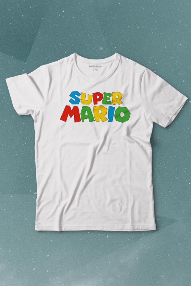 Super Mario Seres Baskılı Tişört Çocuk T-shirt - 1