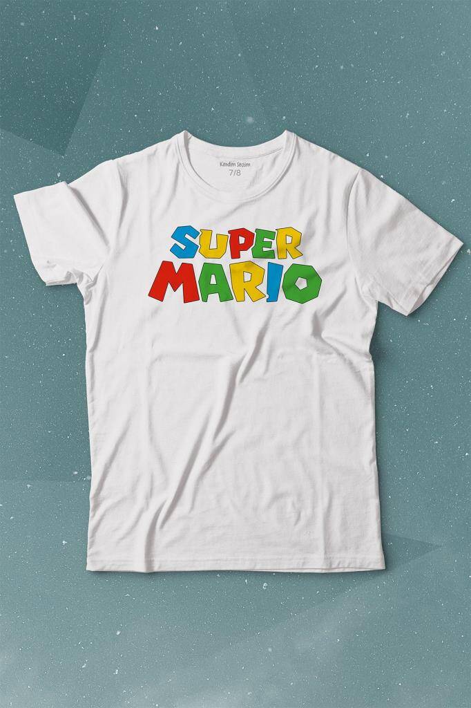 Super Mario Seres Baskılı Tişört Çocuk T-shirt