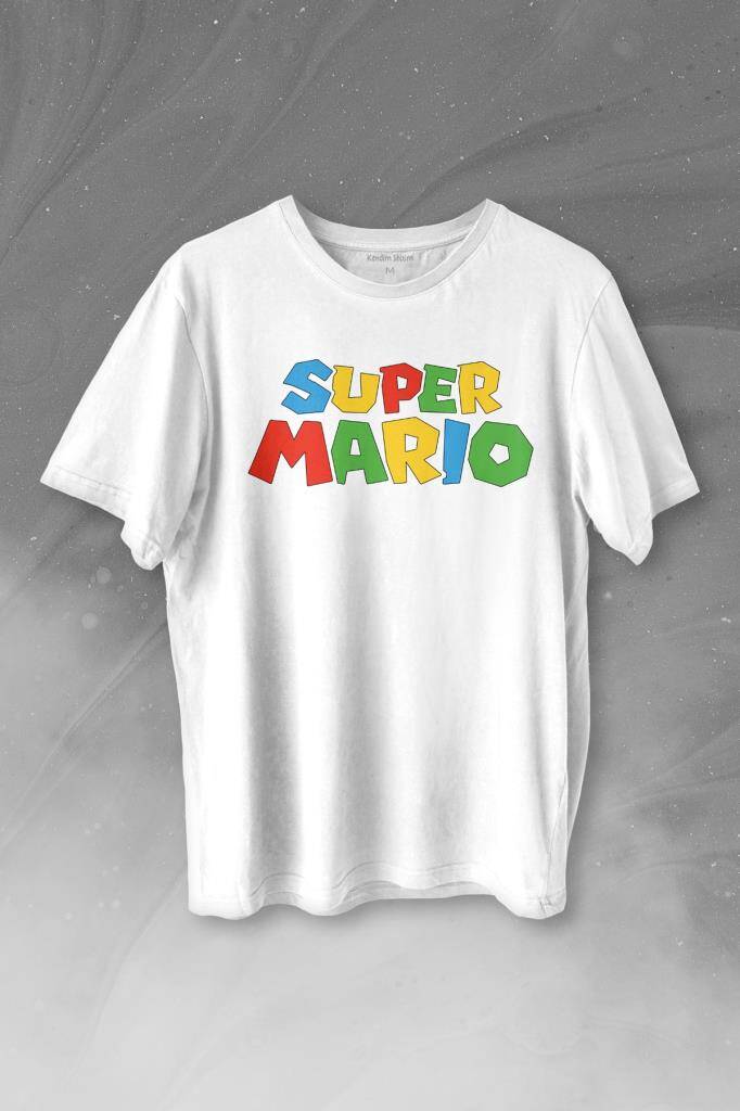 Super Mario Seres Baskılı Tişört Unisex T-shirt