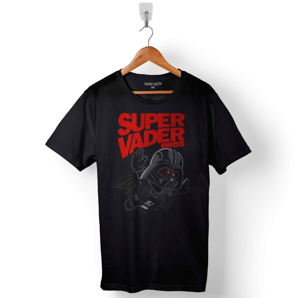 Super Vader Bros Star Wars Yıldız Savaşları Baskılı Tişört Unisex T-Shirt - 1