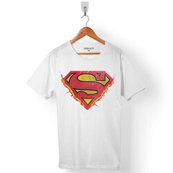 SUPERMAN FLAME ALEV LOGO SUPER MAN ERKEK TİŞÖRT - 1