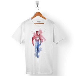 SUPERMAN SUPER MAN WATERCOLOR ERKEK TİŞÖRT - 1