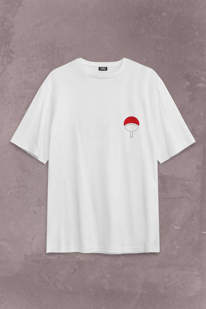 Susake Unchia Otsutsuki Symbol Logo Naruto Sırt Ön Baskılı Oversize Tişört Unisex T-Shirt - 2