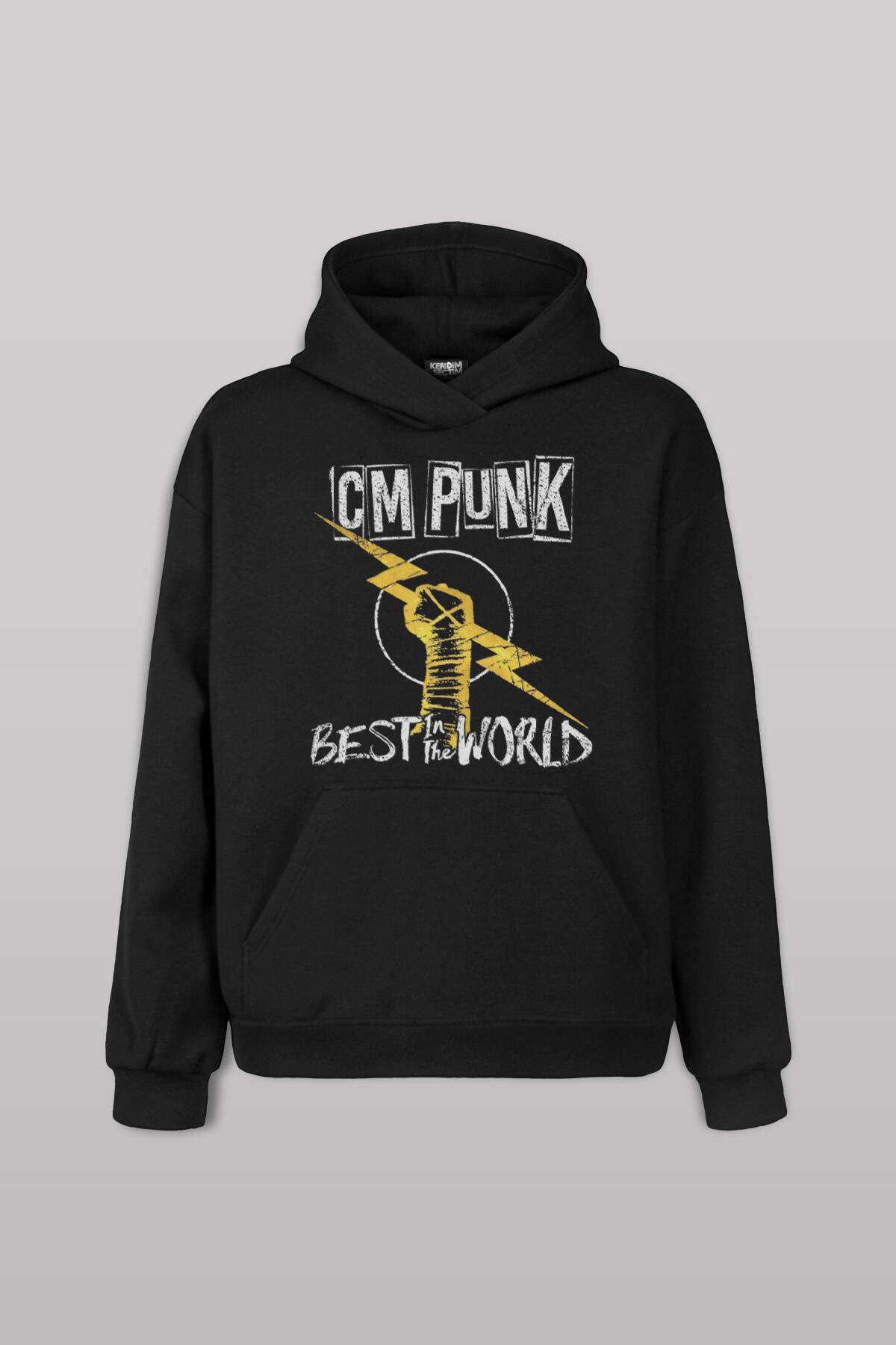 Sweatshirt Best In The World CM Punk Karma Dövüş Gym Spor Siyah Sweat Kapüşonlu Hoodie - 1