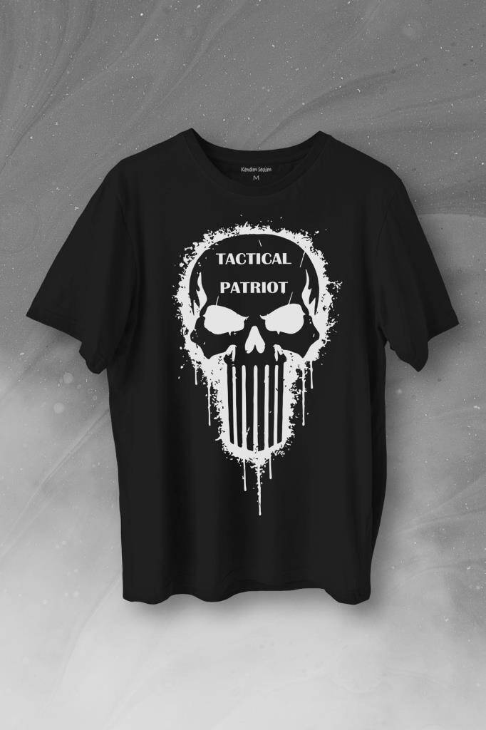 Tactical Patriot Military Vatansever Savaşçı Baskılı Tişört Unisex T-Shirt - 1
