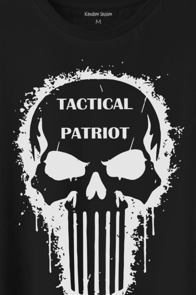 Tactical Patriot Military Vatansever Savaşçı Baskılı Tişört Unisex T-Shirt (1)