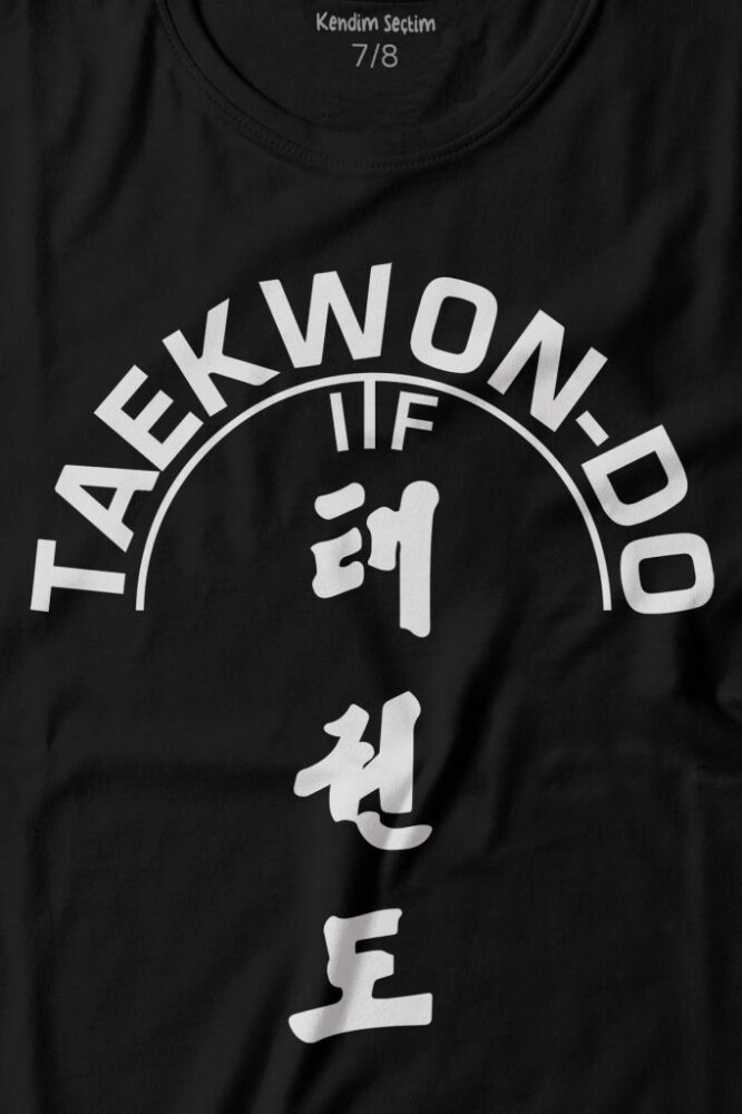 Taekwondo Tekvando Taekwon-Do Dövüşçü Baskılı Tişört Çocuk T-shirt - 2