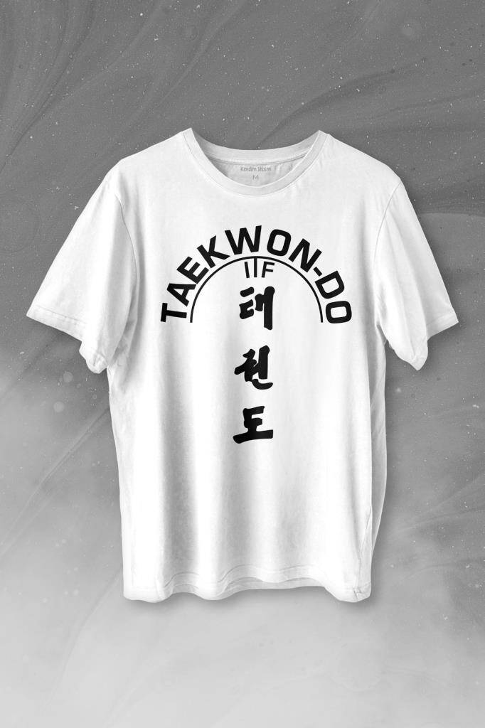 Taekwondo Tekvando Taekwon-Do Dövüşçü Baskılı Tişört Unisex T-shirt - 1