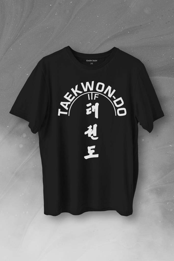 Taekwondo Tekvando Taekwon-Do Dövüşçü Baskılı Tişört Unisex T-Shirt - 1