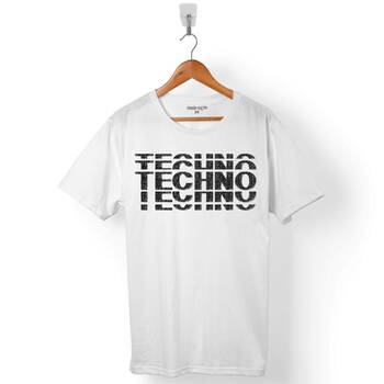 TECHNO TEKNO MUSIC HARD MÜZİK LOGO ERKEK TİŞÖRT - 1