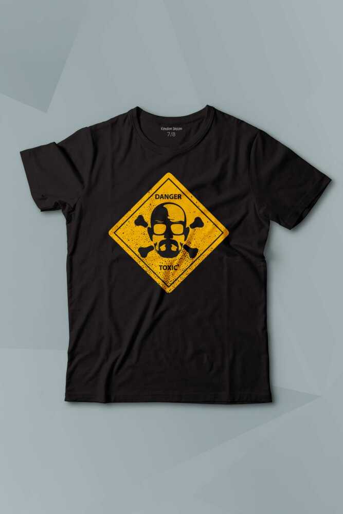 Tehlike Breaking Bad Dizi Movie Baskılı Siyah T-shirt Çocuk Tişört - 1