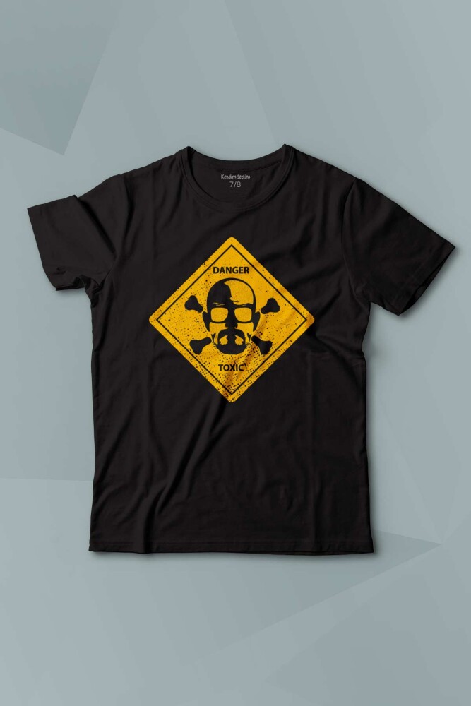 Tehlike Breaking Bad Dizi Movie Baskılı Siyah T-shirt Çocuk Tişört - 1