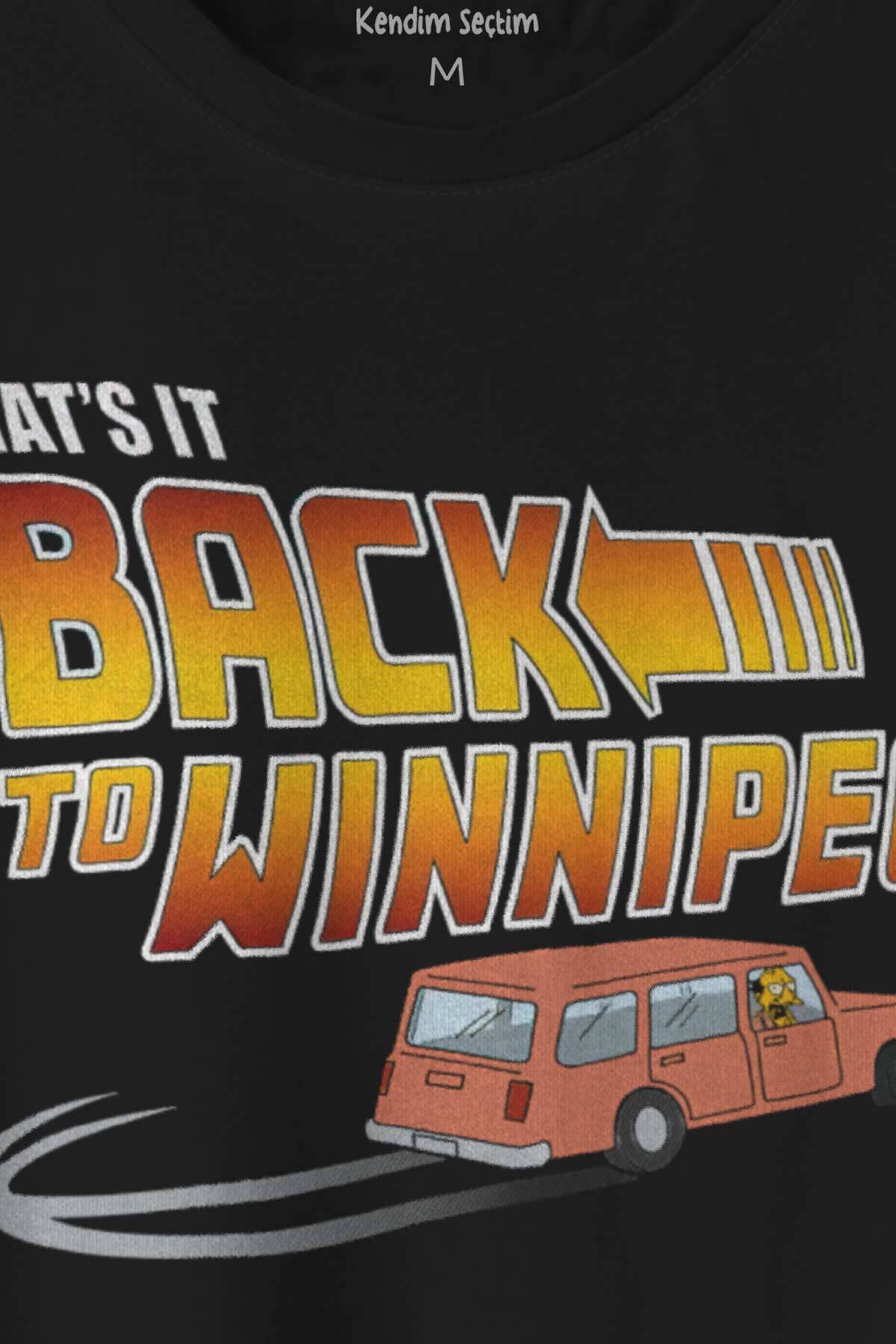 That Is It Back to Winnipeg Araba Future Geleceğe Dönüş Baskılı Tişört Unisex T-shirt - 2