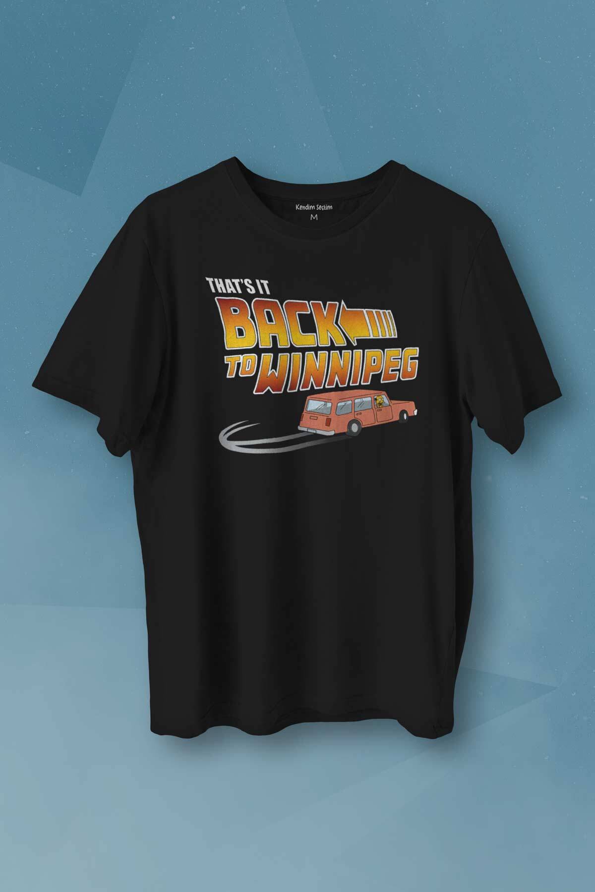 That Is It Back to Winnipeg Araba Future Geleceğe Dönüş Baskılı Tişört Unisex T-shirt - 1