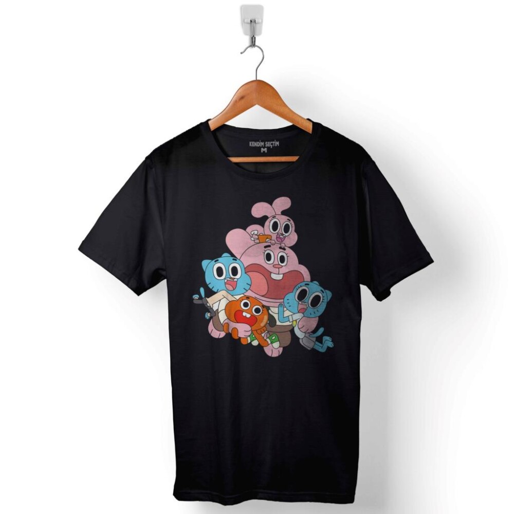 The Amazing World Of Gumball Baskılı Tişört Unisex T-Shirt - 1