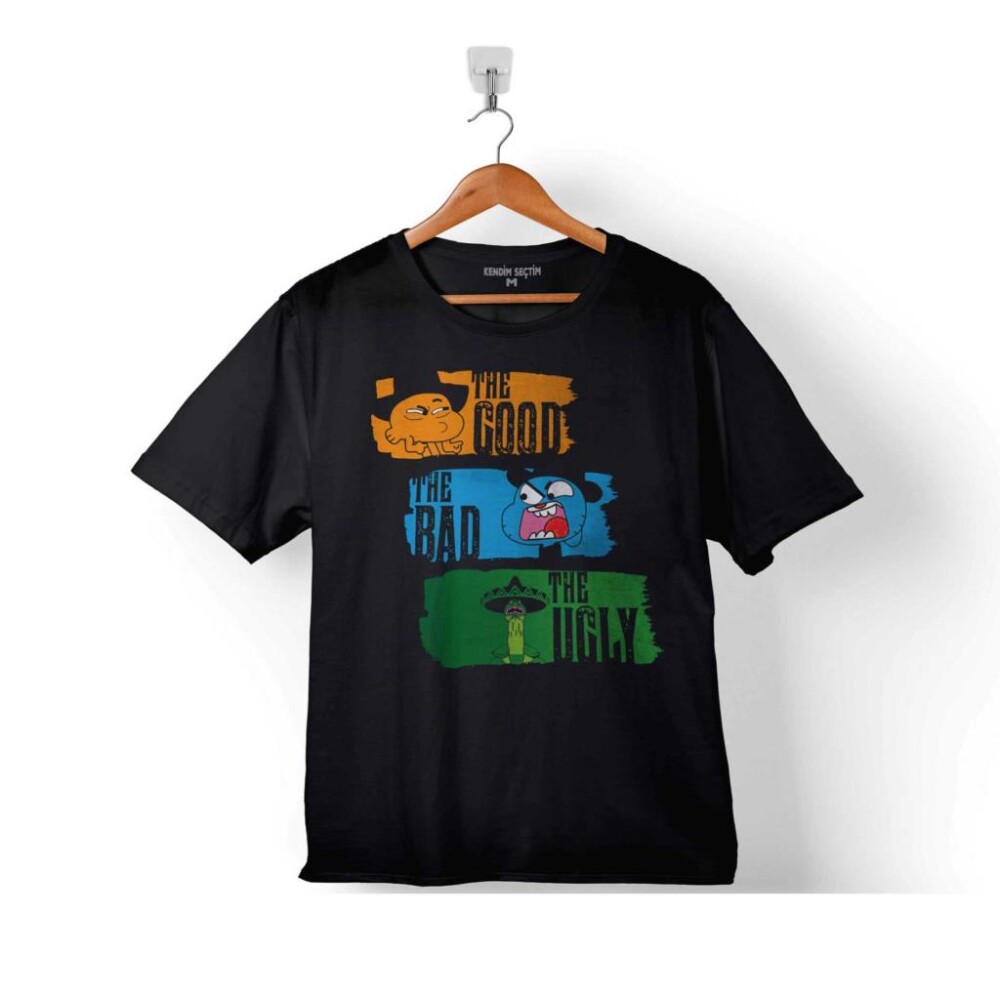 THE AMAZING WORLD OF GUMBALL GOOD BAD UGLY ÇOCUK TİŞÖRT - KENDİM SEÇTİM