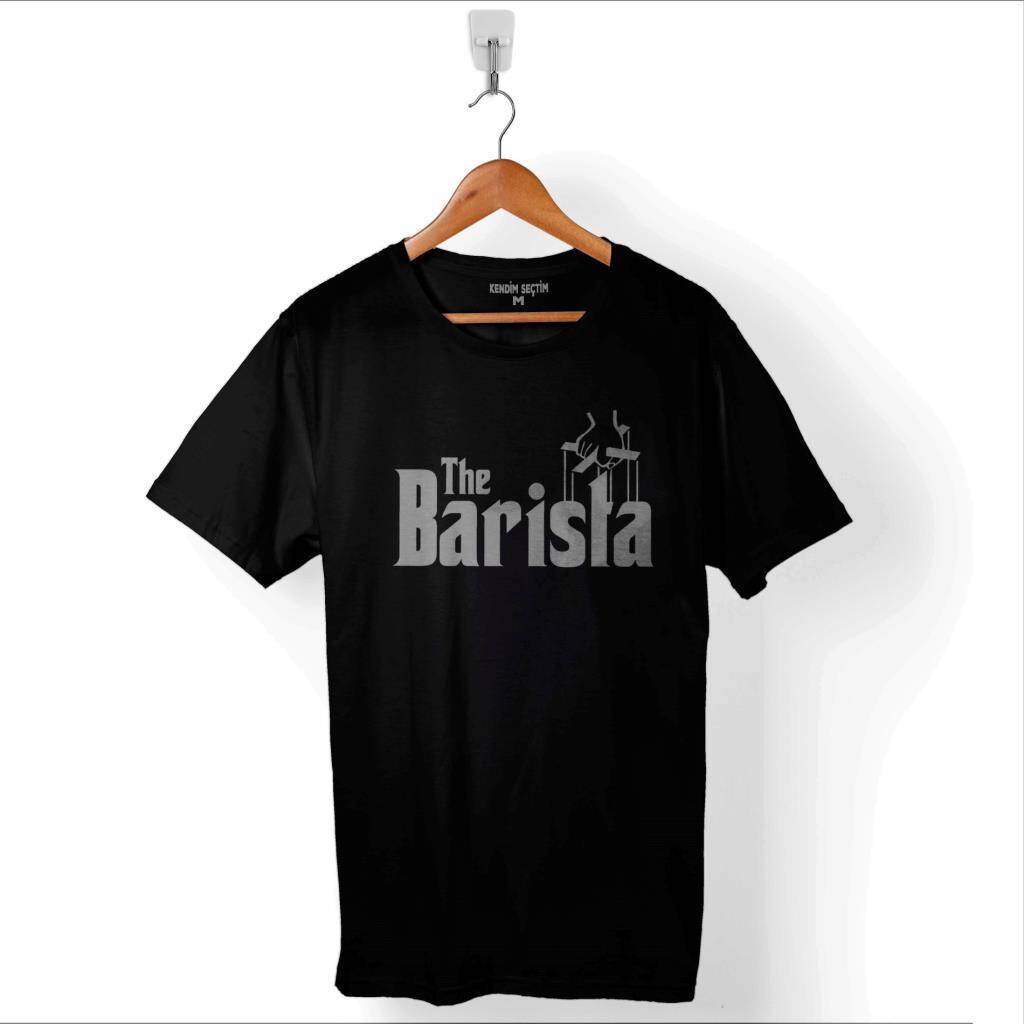 The Barista Godfather Coffee Kahve Espresso Baskılı Tişört Unisex T-Shirt - 1