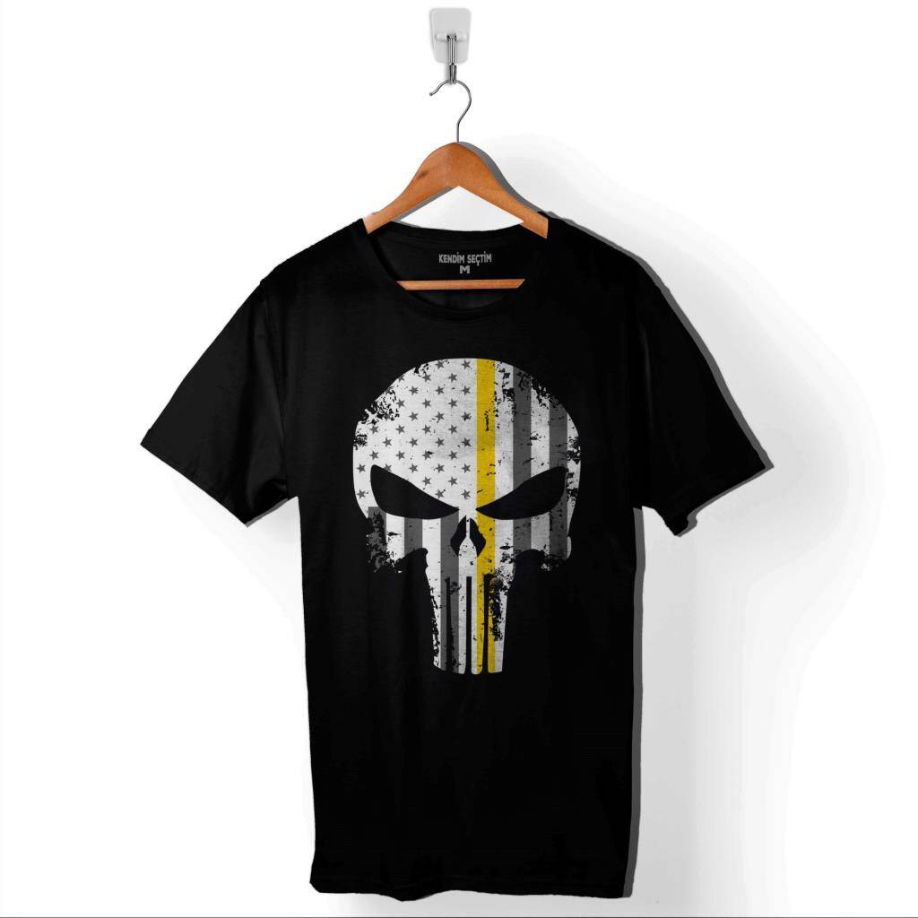 The Crazy Punisher Cezalandırıcı Frank Castle Baskılı Tişört Unisex T-Shirt - 1