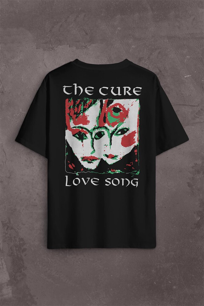 The Cure Lovesong Love Song Rock Music Band Sırt Ön Baskılı Oversize Tişört Unisex T-Shirt - KENDİM SEÇTİM
