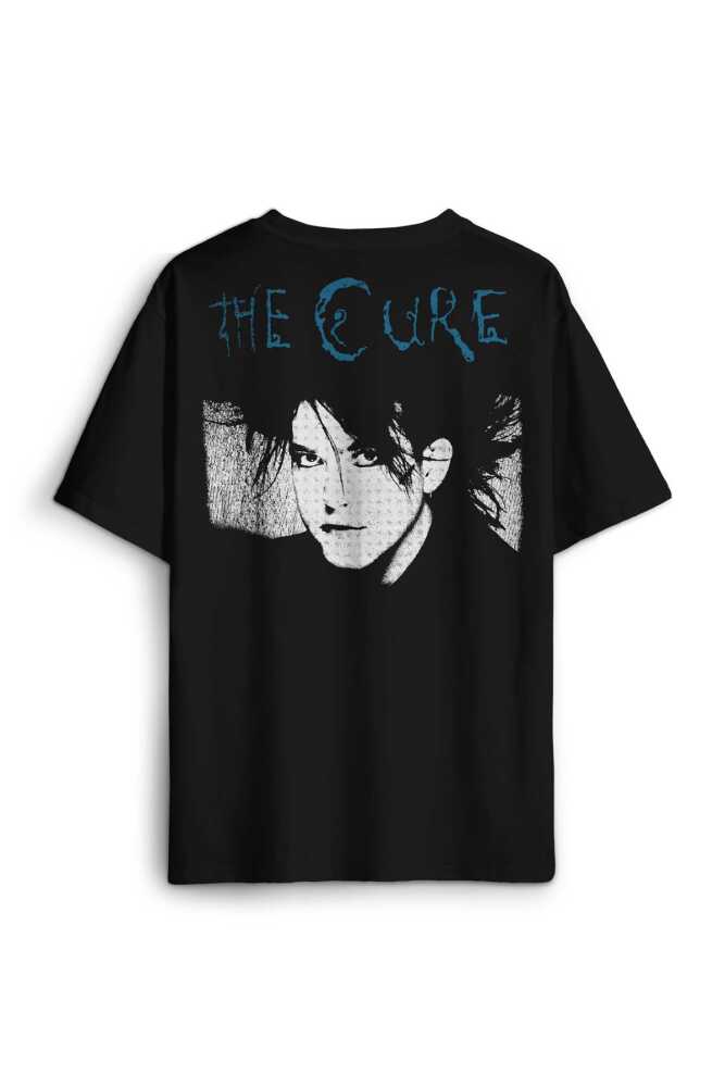 The Cure Robert Smith Vintage Retro Rock Music Müzik Baskılı Oversize T-shirt Siyah Unisex Tişört - 1
