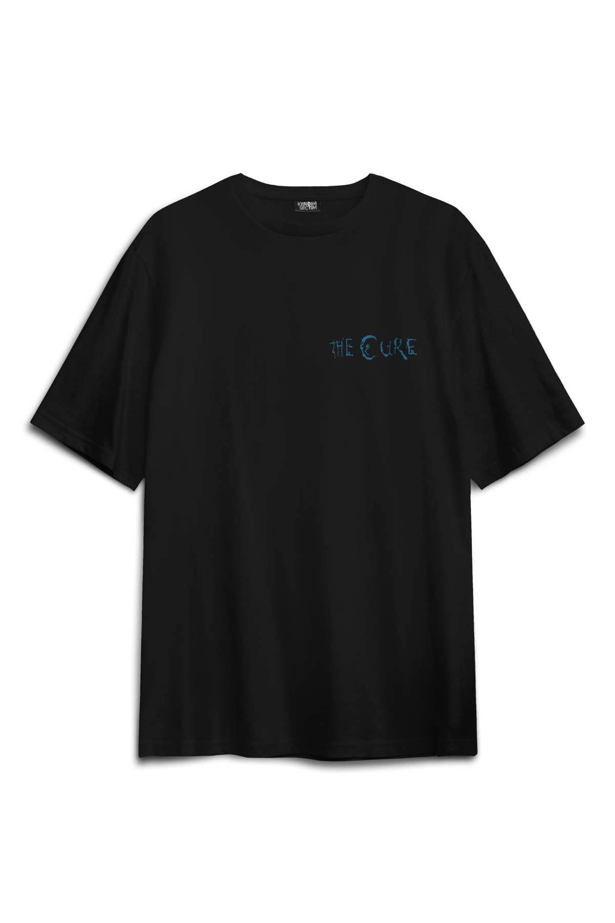 The Cure Robert Smith Vintage Retro Rock Music Müzik Baskılı Oversize T-shirt Siyah Unisex Tişört (1)