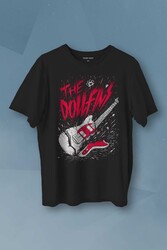 The Dollfins Müzik Şarkı Band Gitar Baskılı Siyah T-shirt Unisex Tişört - Thumbnail