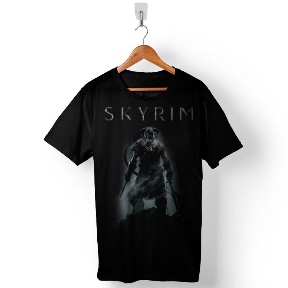The Ejder Scrolls Skyrım Baskılı Tişört Unisex T-Shirt - 1