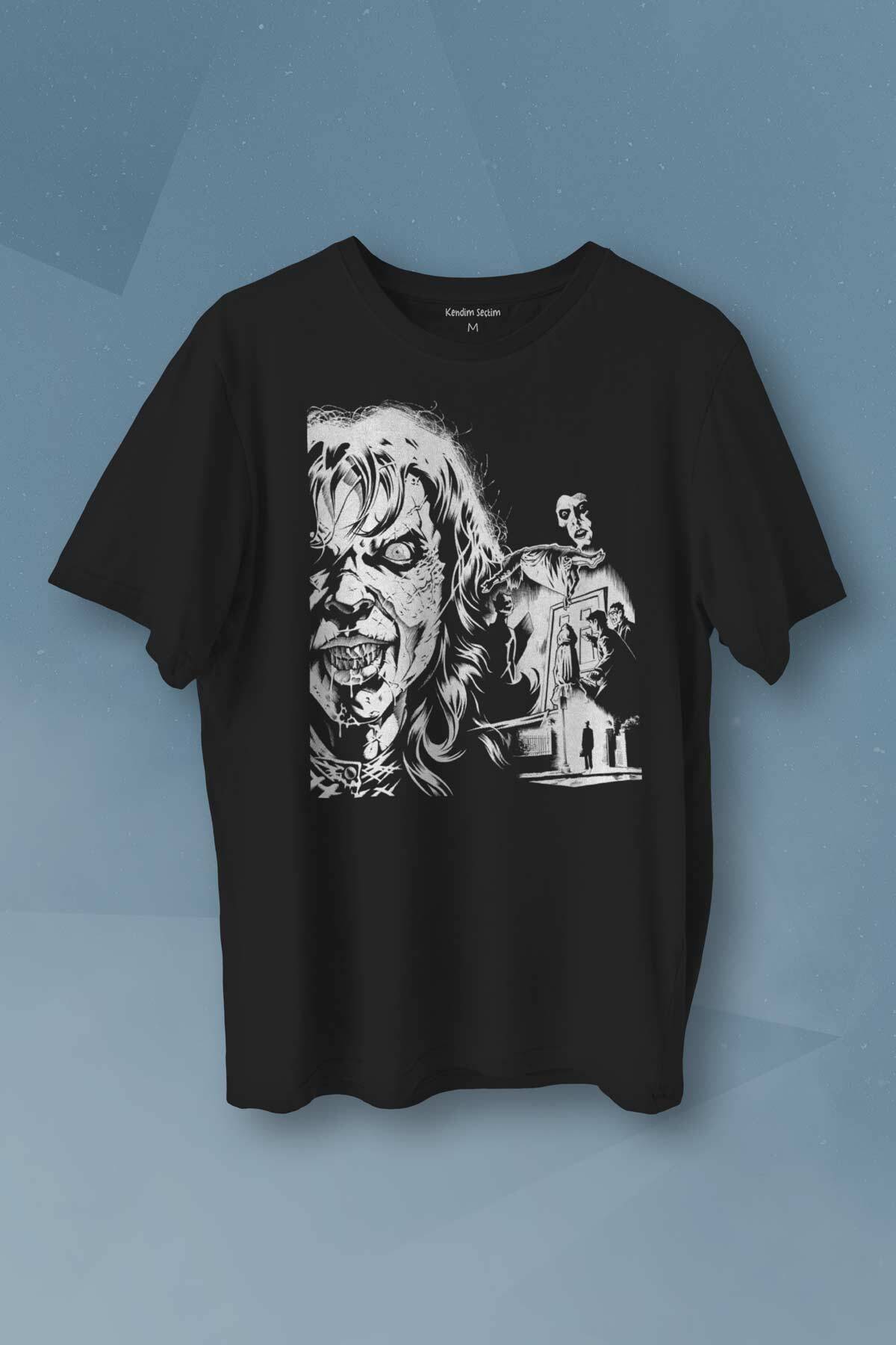 The Exorcist 1973 Devil Film Baskılı Tişört Unisex T-shirt - 1