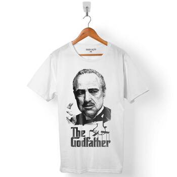 THE GODFATHER BABA MARLON BRANDO LOGO ERKEK TİŞÖRT - 1