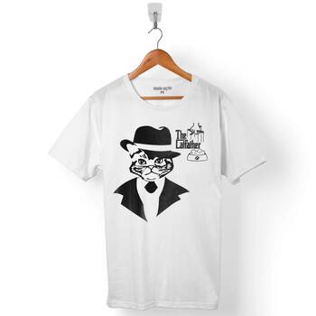 THE GODFATHERA CATFATHER KEDİ BABA LOGO ERKEK TİŞÖRT - 1