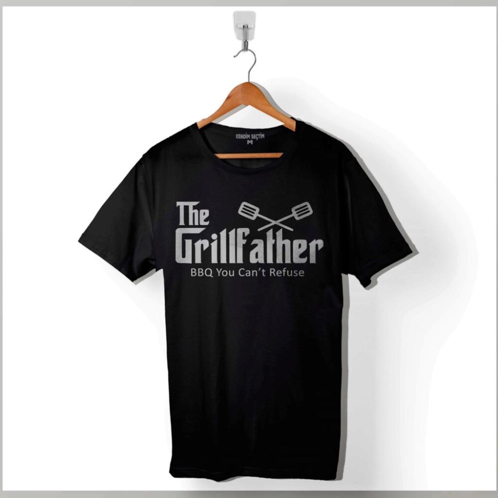 The Grill Father Godfather Izgara Mangal Et Baskılı Tişört Unisex T-Shirt - 1
