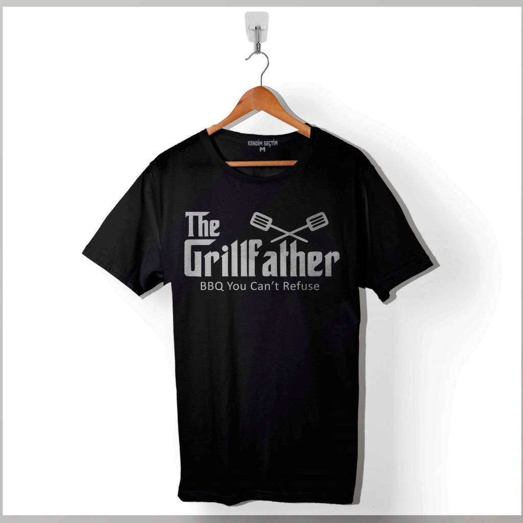 The Grill Father Godfather Izgara Mangal Et Baskılı Tişört Unisex T-Shirt - 1
