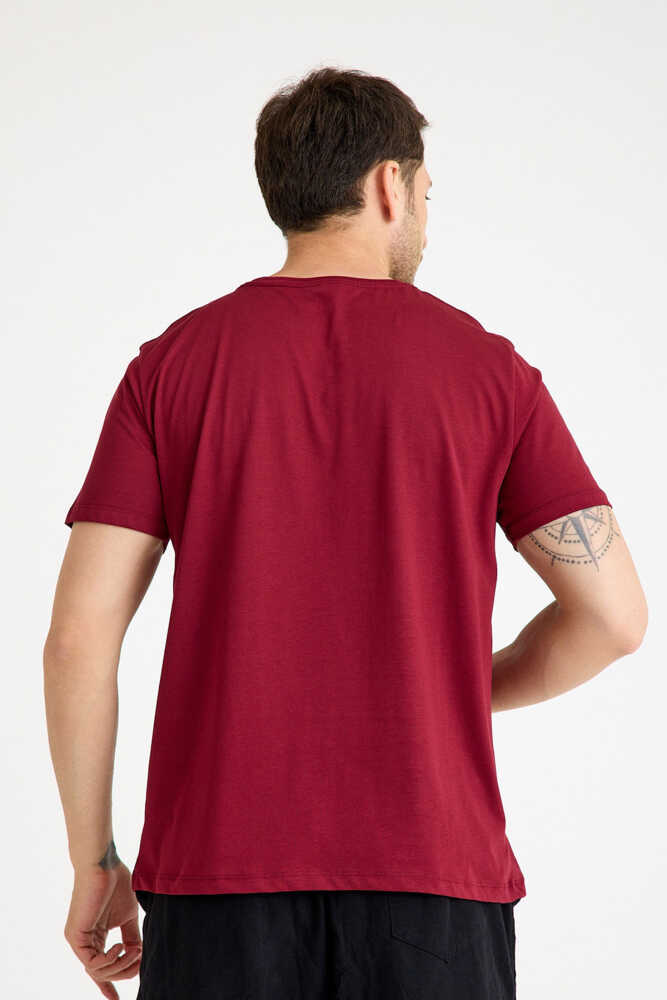 The Jimi Hendrix Experience Blues Rock Guitar Gitar Baskılı Tişört Bordo T-shirt - 4
