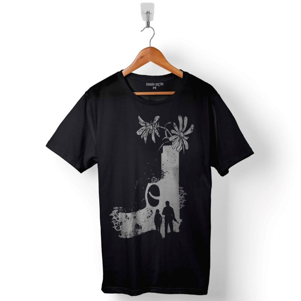 The Last Of Us Joel Vs Elıte Silah Logo Baskılı Tişört Unisex T-Shirt - 1
