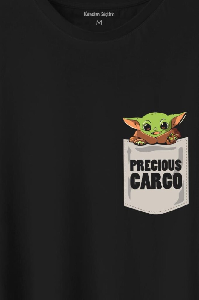  The Mandalorian Bebek Yoda Cep Tasarımı Baskılı Tişört Unisex T-Shirt (1)