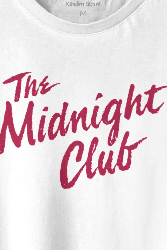 The Midnight Club Logo Dizi Baskılı Tişört Unisex T-shirt - 2