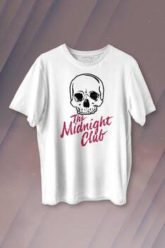 The Midnight Club Logo Kuru Kafa Dizi Baskılı Tişört Unisex T-shirt - 1