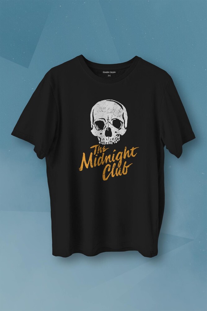 The Midnight Club Logo Kuru Kafa Dizi Baskılı Tişört Unisex T-shirt - 1