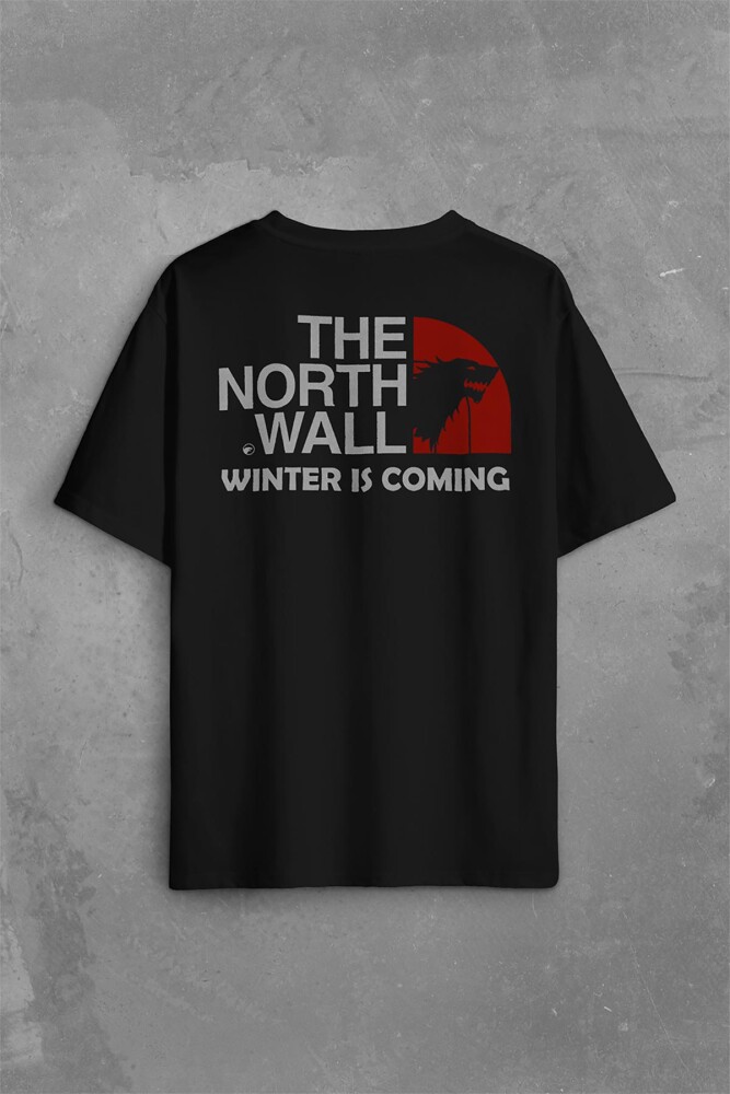 The North Wall Winter Is Coming Game Of Thrones Sırt Ön Baskılı Oversize Tişört Unisex T-Shirt - 2