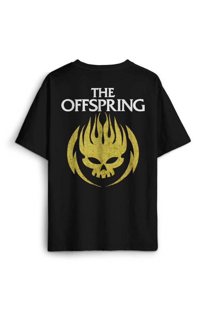 The Offspring Rock Punk Music Baskılı Oversize T-shirt Siyah Unisex Tişört - KENDİM SEÇTİM