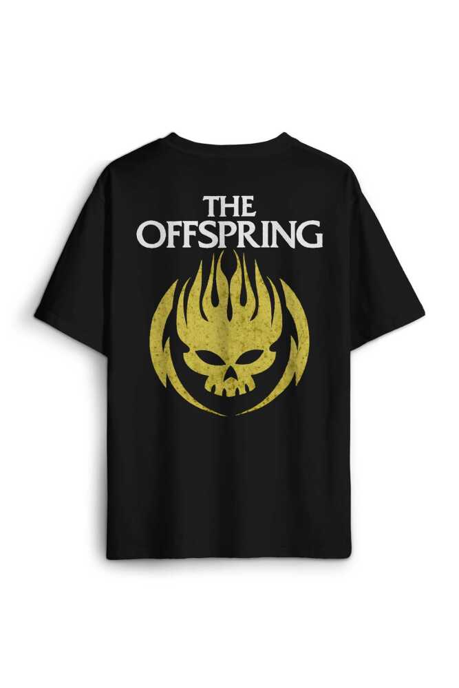The Offspring Rock Punk Music Baskılı Oversize T-shirt Siyah Unisex Tişört