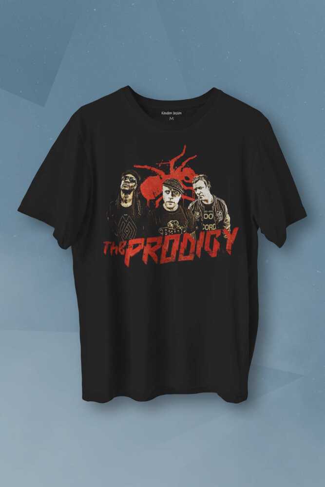 The Prodigy Flint Müzik Karınca Music Electronic Dance Logo Baskılı Tişört Unisex T-shirt - 1