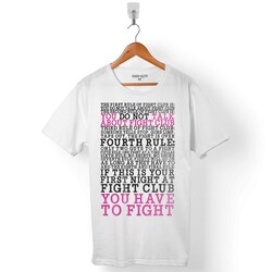 THE RULES OF FIGHT CLUB DÖVÜŞ KULÜBÜ KURALLARI ERKEK TİŞÖRT - 1