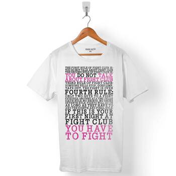 THE RULES OF FIGHT CLUB DÖVÜŞ KULÜBÜ KURALLARI ERKEK TİŞÖRT - 1